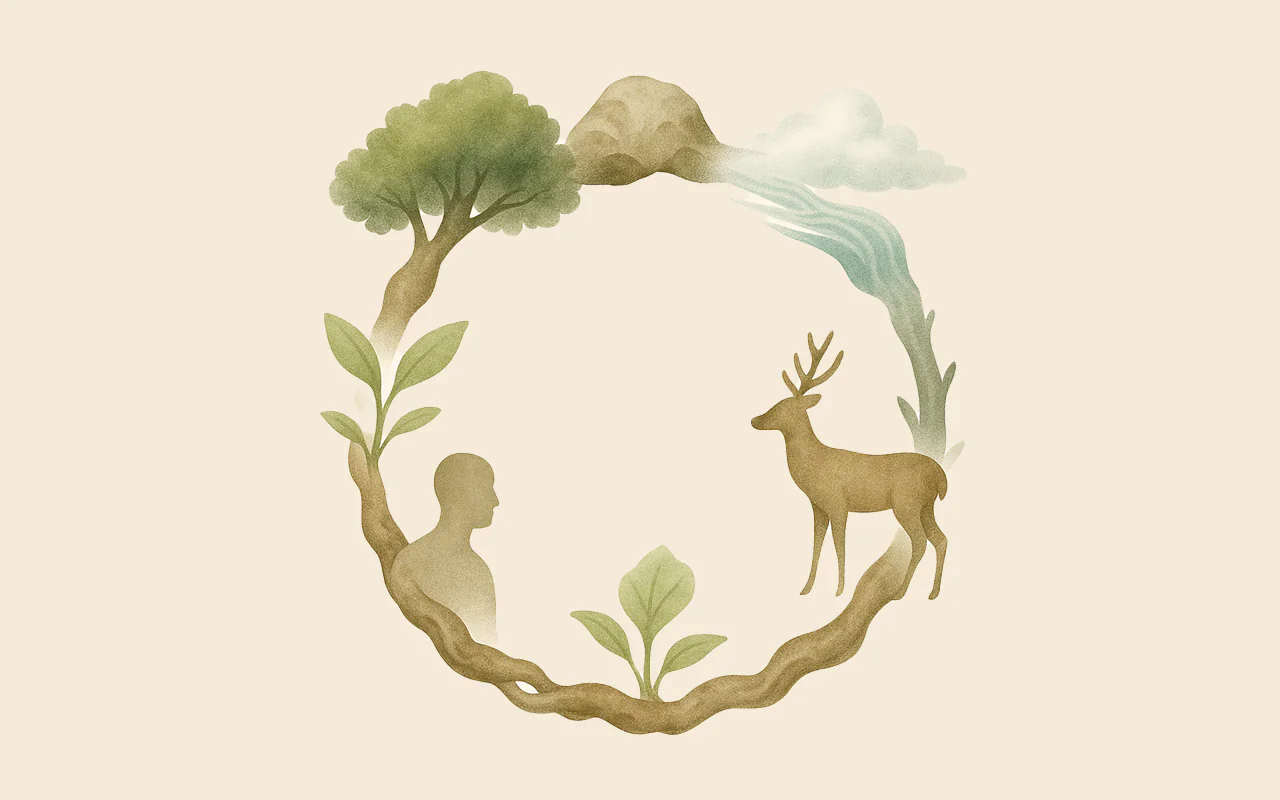 Organisms Utopia philosophical reference showing ecological interdependence