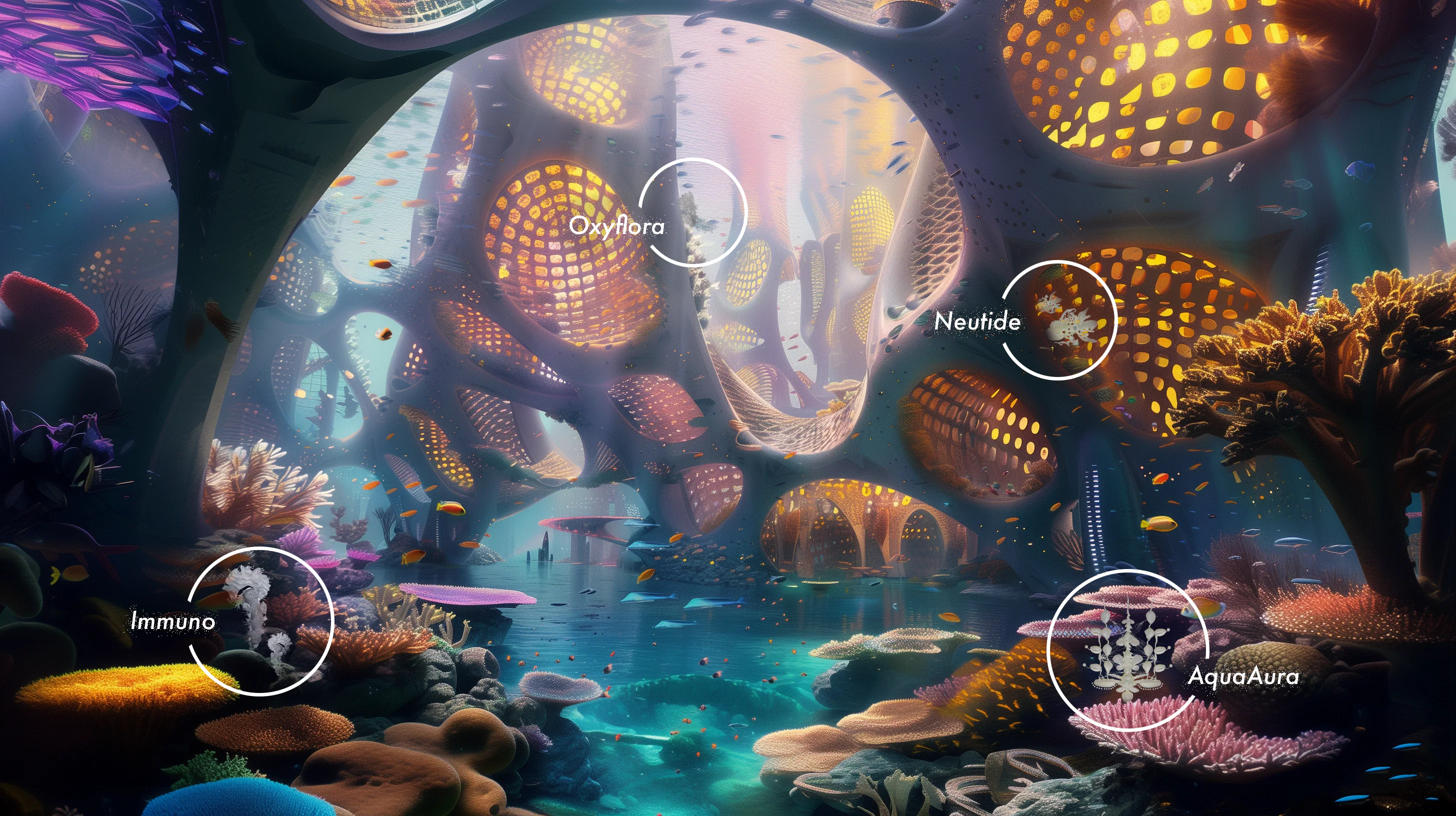 Organisms Utopia habitat map connecting four organisms
