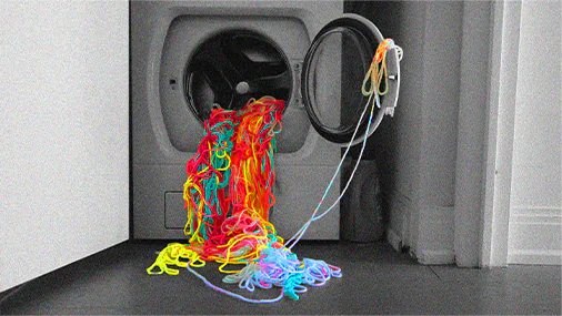 Electromagnetic field experiment around a washing machine