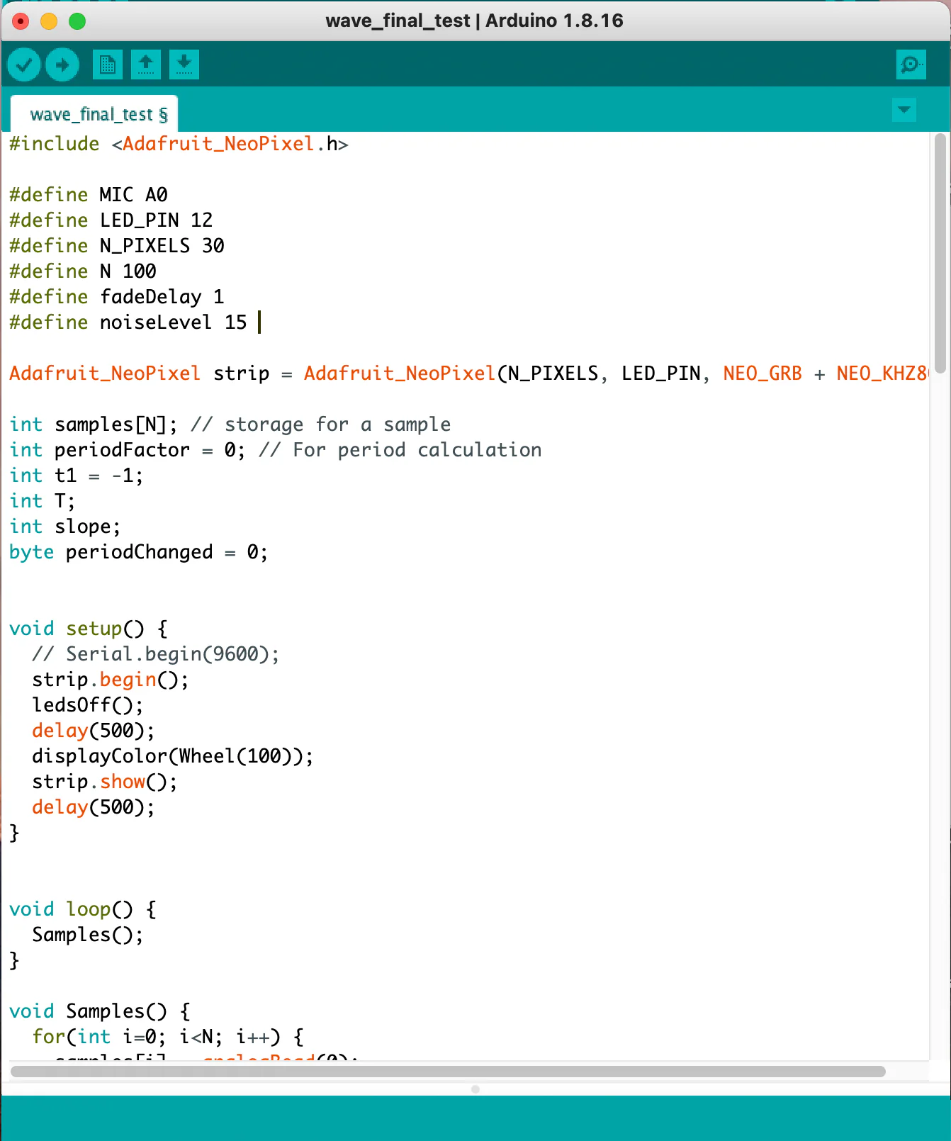 Wave code process one