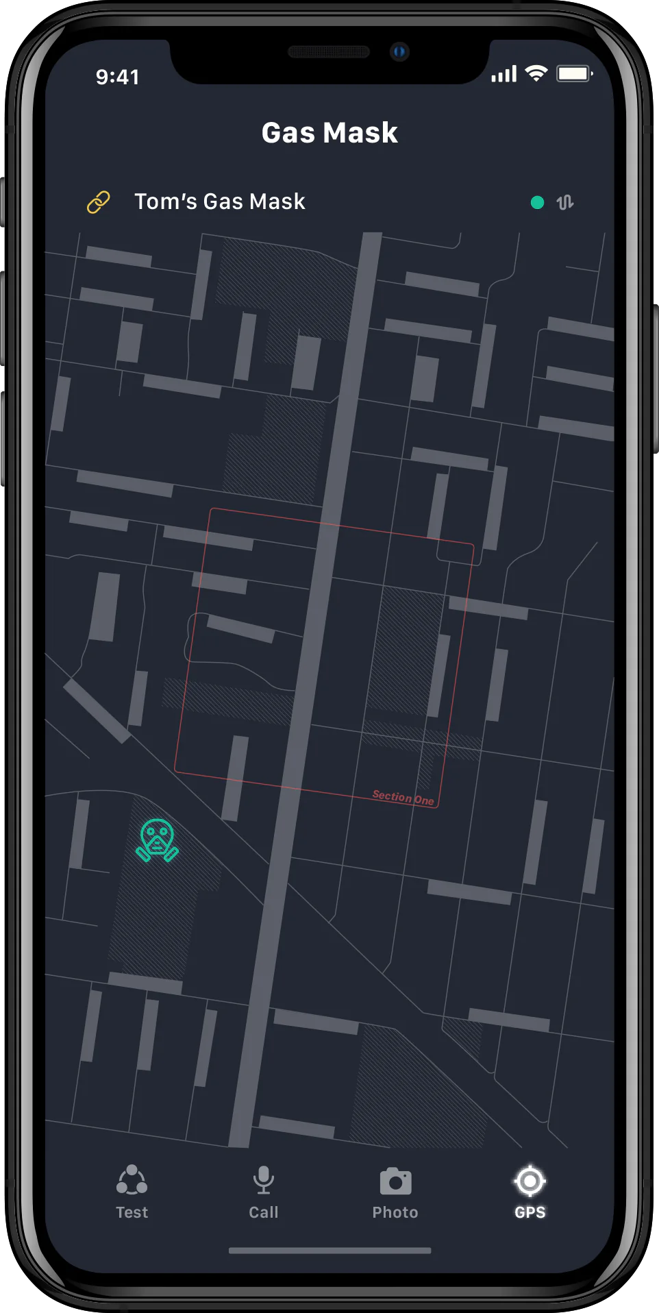 Chem Guard mobile location screen